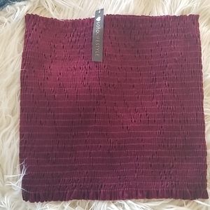 Velvety tube top- maroon